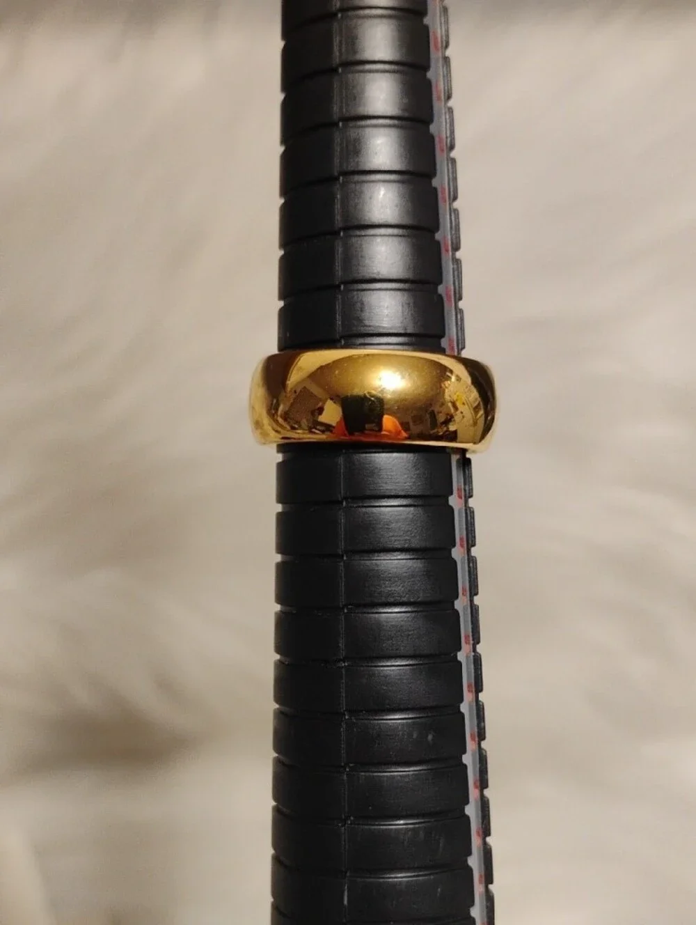 Tungsten Carbide High Polished Comfort Fit Gold Dome Band Ring Unisex